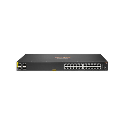 HP JL677A#ABA | Aruba CX 6100 Series 6100 24G Class4 PoE 4SFP+ 370W 24 x 1000Base-T RJ-45 Class 4 PoE and 4 x 10GbE SFP+ Port...