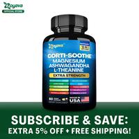Zoyava Corti-Soothe Supplement, All-in-One Cortisol Supplement with Magnesium, Ashwagandha, L-Theanine & 10+ Extra Strength I...