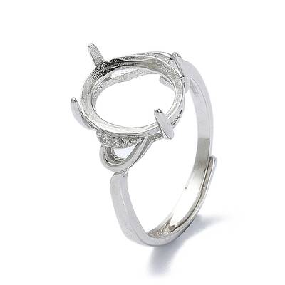 Adjustable 925 Sterling Silver Ring Components