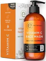 Vitamin C Face Wash – Gentle & Hydrating Daily Facial Cleanser with Aloe Vera, Pro-Vitamin B5 & Green Tea | Cruelty-Free, D...