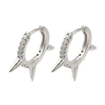 Rack Plating Brass Micro Pave Cubic Zirconia Hoop Earrings