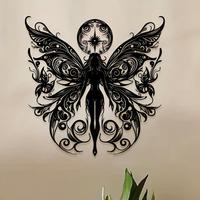 Fairy Pattern Wall Art, 1 Count Metal Wall Decor, Wall Hanging Decor for Home Living Room Bedroom