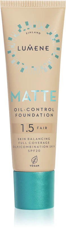 Lumene Matt Oil-Control Mattifying foundation SPF 20 color 1.5 Fair Beige / Fair 30 ml