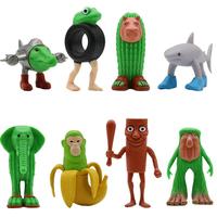 8pcs 1 Set Tung Tung Tung Sahur Figure, Tralalero Tralala Desk Decor, Shark Meme Figure Desk Decor, Shark in Sneakers Statue,...