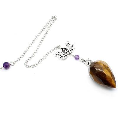 Natural Tiger Eye Dowsing Pendulum Big Pendants