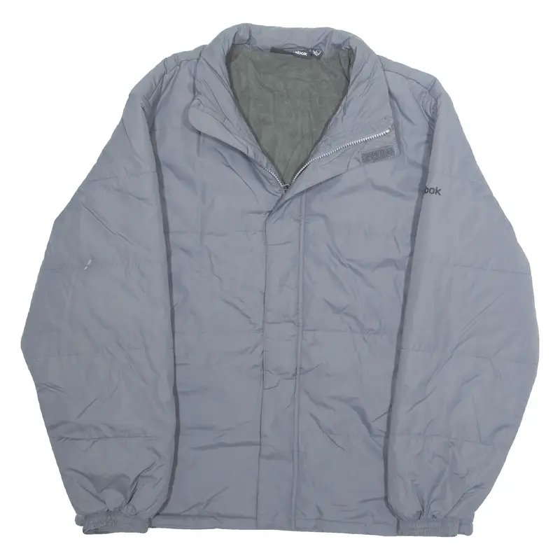 REEBOK Mens Puffer Jacket Grey L