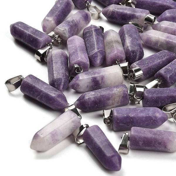 Natural Lepidolite Pendants