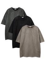 Men's Solid Short Sleeve Tee, Loose Casual Comfy Round Neck T-shirt for Summer, Men's Top for Daily Wear, Streetwear, Menswea...