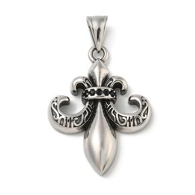 316 Surgical Stainless Steel Micro Pave Cubic Zirconia Pendants