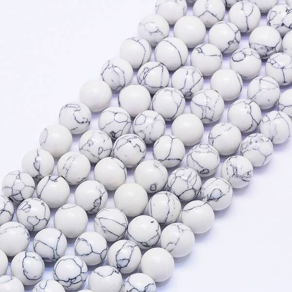 Synthetic Howlite Bead Strands