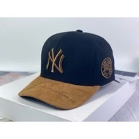 35 Hat Designs-New Era 9FIFTY NY Yankees Brown Embroidered 100% Cotton Hat with Adjustable Metal Buckle Back Closure, Lightwe...