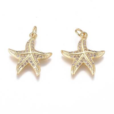 Brass Micro Pave Cubic Zirconia Pendants