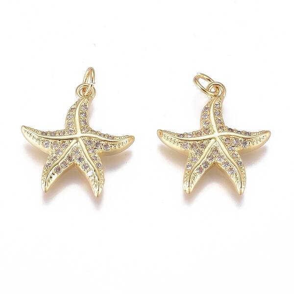 Brass Micro Pave Cubic Zirconia Pendants
