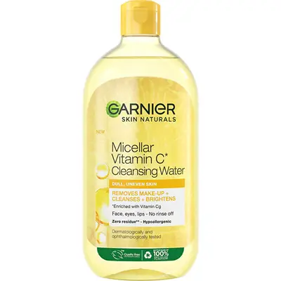 Garnier Illuminating Micellar Water with Vitamin C* Natural for Skin (Cleanser) 700 ml