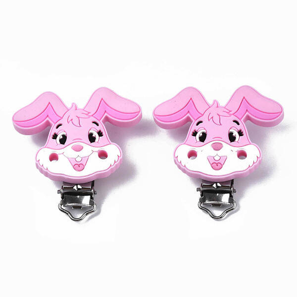 Food Grade Eco-Friendly Silicone Baby Pacifier Holder Clips