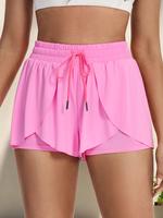 Women's 2-in-1 Flowy Running Shorts with Pocket Drawstring Sports Shorts Casual Comfy Yoga Bottoms For Gym Workout Golf Tenni...