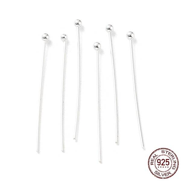 925 Sterling Silver Ball Head Pins