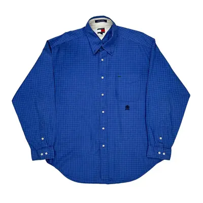 Tommy Hilfiger Checked Shirt - XL Blue Cotton