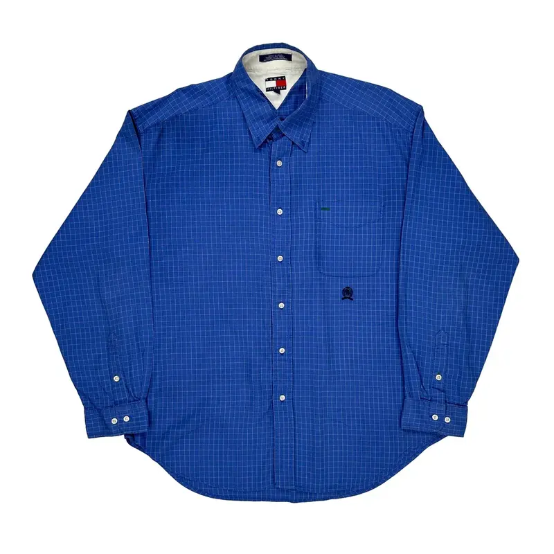 Tommy Hilfiger Checked Shirt - XL Blue Cotton