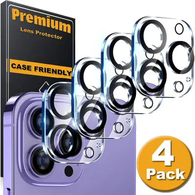 [4 Pack] For Apple iPhone 17 Air 16 16e 15 14 Plus 13 Mini 12 11 Pro Max Camera Lens Protector Tempered Glasses 9H Hardness, ...