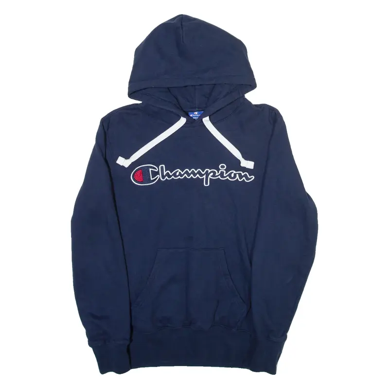 CHAMPION Mens Blue Hoodie S