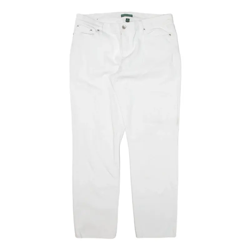 LAUREN RALPH LAUREN Jeans White Denim Regular Skinny Womens W32 L28