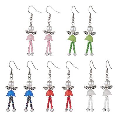 304 Stainless Steel Fairy Dangle Earrings