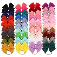 Hair Bows Headbands - 40pcs Nylon Hair Headbands , Infants & Toddlers, Elastic Hair Accessory