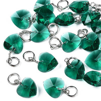 Faceted Transparent Glass Charms