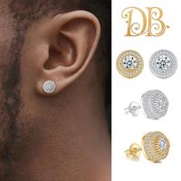 Retro Round Fashion Earrings Comfort Moissanite Earrings Personalized Fashionable and Versatile Thick Earrings Gifts For Men ...
