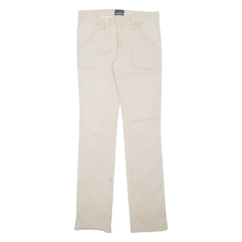CALVIN KLEIN JEANS Womens Trousers Beige Regular Tapered W30 L33