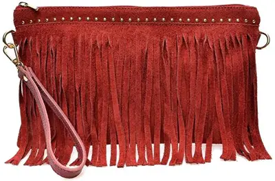 Anna Luchini Borsa A Mano In Pelle bordò Da Donna