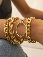 Women's Simple Style Plain Color Matching Bracelets, Fashion Jewelry for Party, Daily Clothing Decor, Trendy All-match & Exqu...