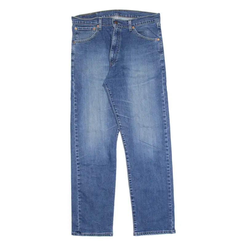 LEVI'S 521 80 Mens Jeans Blue Regular Straight Stone Wash W36 L32