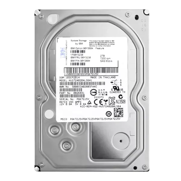 98Y3238 IBM 2TB 6Gb/s SAS 7200 3.5-inch 128MB Hard Drive