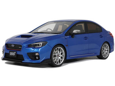 2015 Subaru WRX Sti S207 RHD (Right Hand Drive) Blue Pearl Metallic Limited Edition to 2000 pieces Worldwide 1/18 Model Car b...