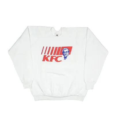 FRUIT OF THE LOOM Fast Food Sweatshirt White Mens XL