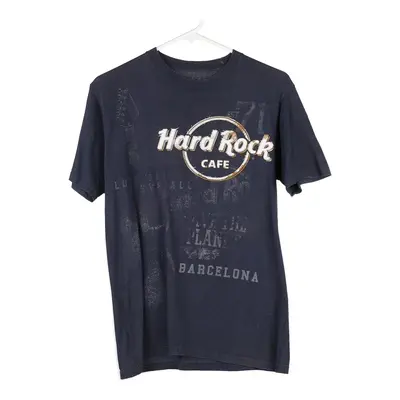 Barcelona Hard Rock Cafe T-Shirt - Small Navy Cotton