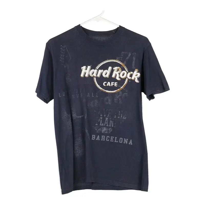 Barcelona Hard Rock Cafe T-Shirt - Small Navy Cotton