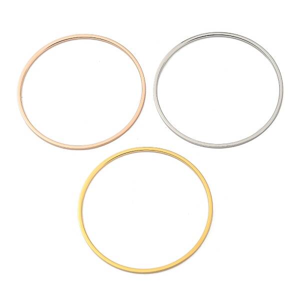 3Pcs 304 Stainless Steel Polishing Plain Bangles Kit