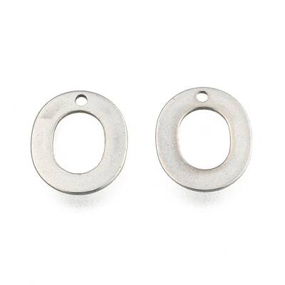 Tarnish Resistant 304 Stainless Steel Letter Charms