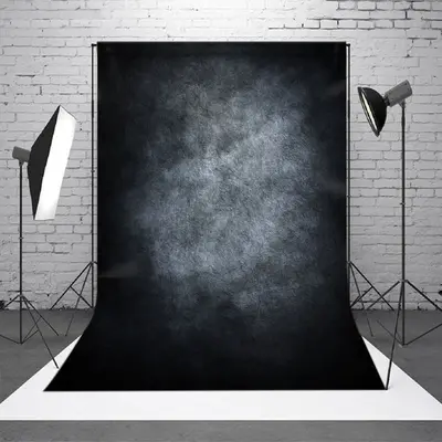 Aperturee Black White Worn Texture Photography Studio Backdrop