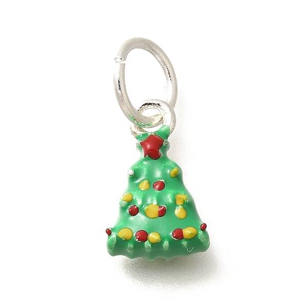 Christmas Theme Brass Enamel Charms