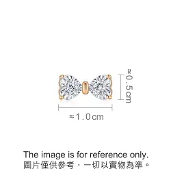 'Fantasy' 18K Gold (Multi-coloured) Diamond Single Bowtie Earring