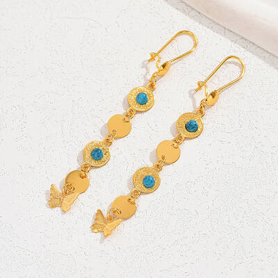 Vintage Exotic Gold Plated Hoop Earrings for Women