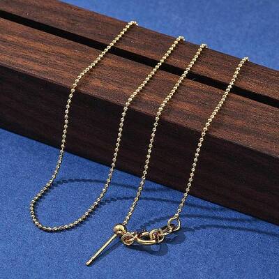 1mm Brass Ball Chain Adjustable Slider Necklaces