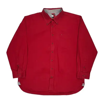 Tommy Hilfiger Shirt - 2XL Red Cotton | Size: xx-large