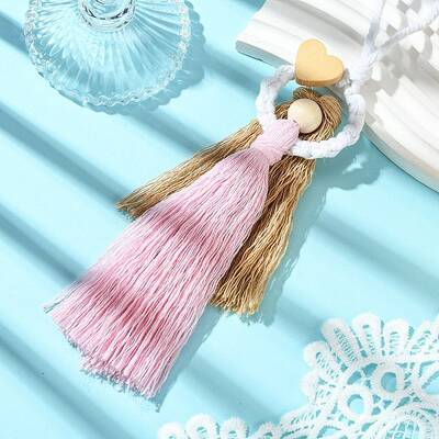 Handmade Macrame Cotton Angel Hanging Ornaments