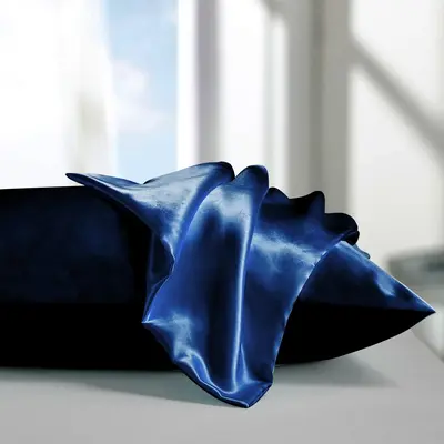 Solid Color Pillowcase Without Filler, 1 Count Silky Satin Pillowcase For Sleeping, Breathable Durable Soft Pillowcase For Ho...
