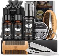 FathersDayGift Isner Mile Beard Kit for Men, Beard Care Kit, Beard Gift Kit, Grooming & Trimming Tool Complete Set with Shamp...
